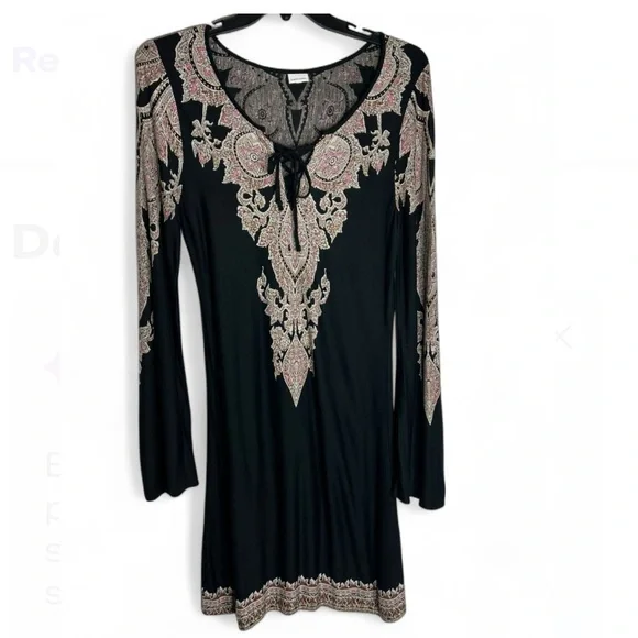 LASCANA Women's paisley pattern Lace Up Dress Tie size 42 US 12 - Picture 3 of 10